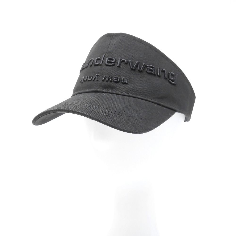Alexander Wang アレキサンダーワン サンバイザー エンブロイダリー コットン バイザー ブラック 帽子 ブランド古着 20250714 RA5408