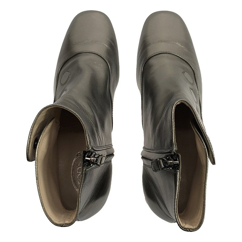 TOD'S / トッズ | レザー メタリック ショートブーツ | 37