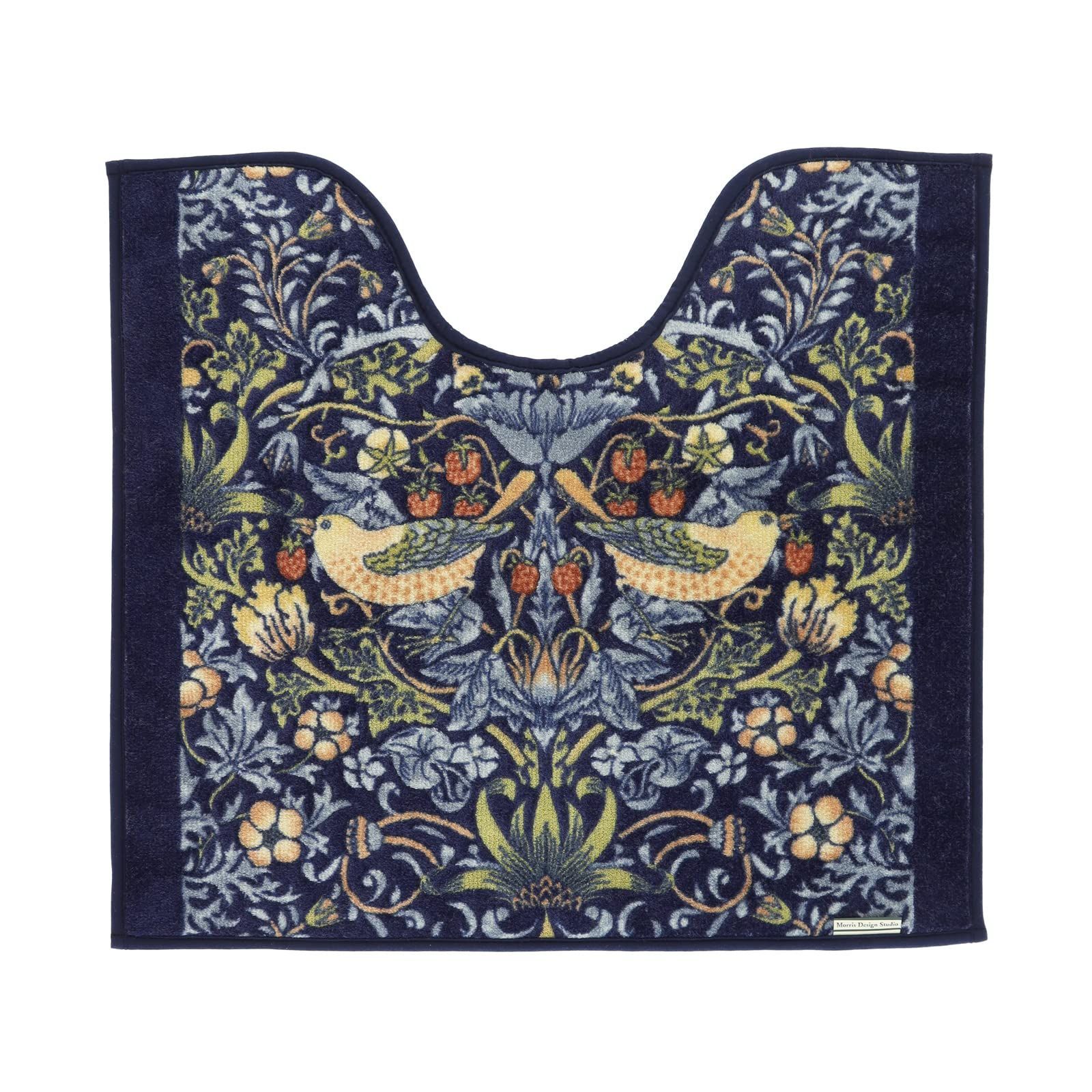 在庫処分 川島織物セルコン Morris Design studio モリスデザインスタジオ トイレマット いちご泥棒 ブルー 60×65cm FT1702A 日本製