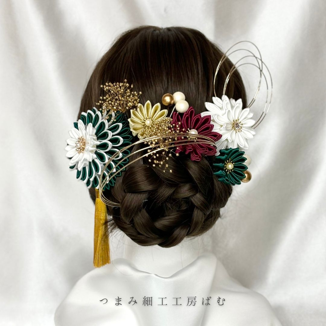 花柄刺繍の絹長襦袢 白とピンク 振袖 長襦袢 正絹 花柄 5k772 長襦袢