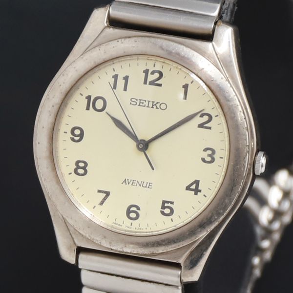 QZ Seiko AVENUE 7N01-6G60 Gold Dial Ladies Watch 2000000 NSK KRK