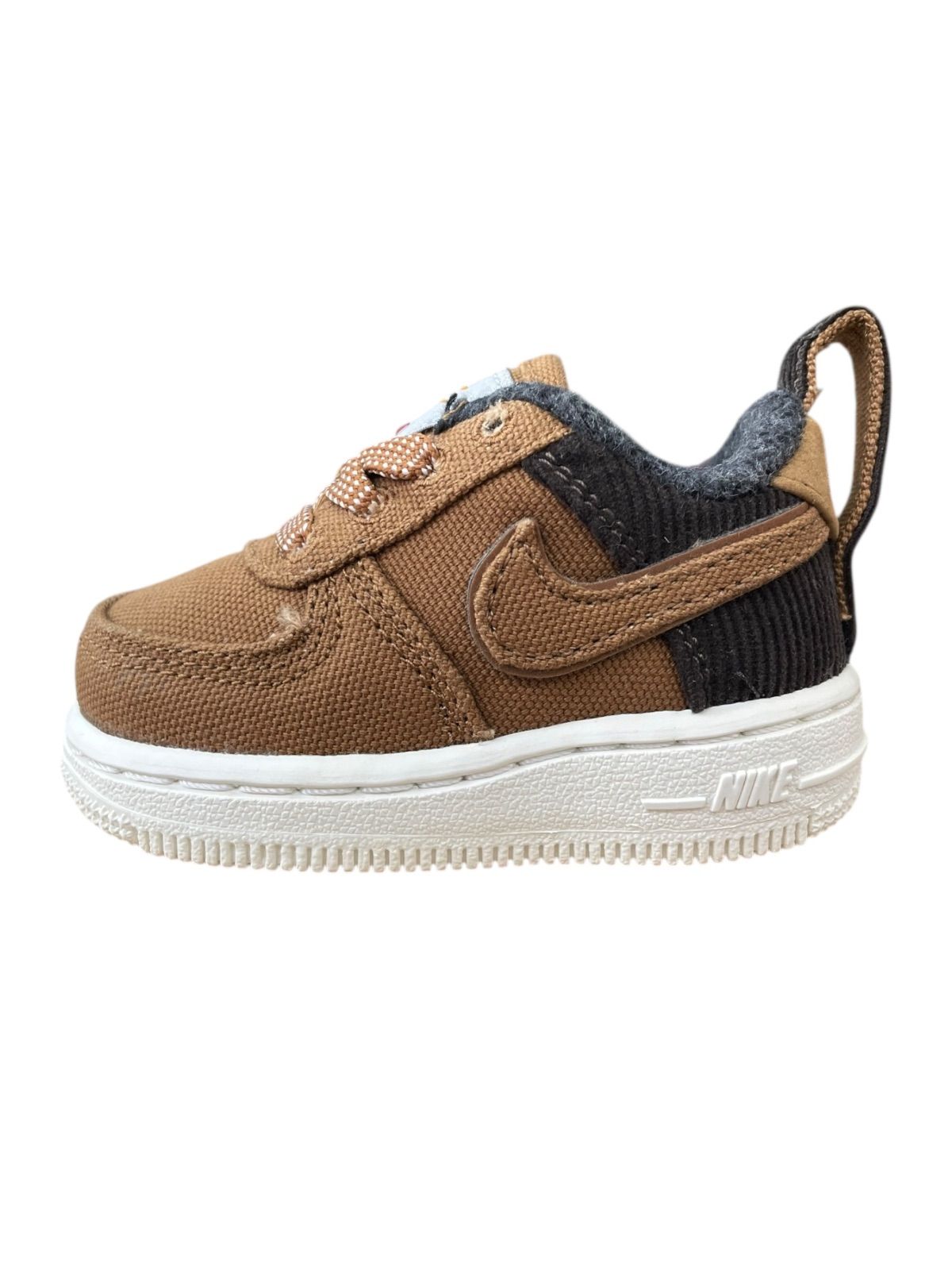 ✿ NIKE × CARHARTT FORCE 1 PRM WIP TD ALE BROWN AV3527-200 ナイキ カーハート フォース 1 トドラー エールブラウン