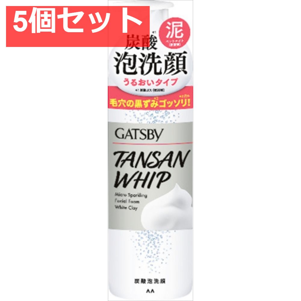 ギャツビー マイクロスパークリング泡洗顔 ホワイトクレイ 5個セット まとめ売り
