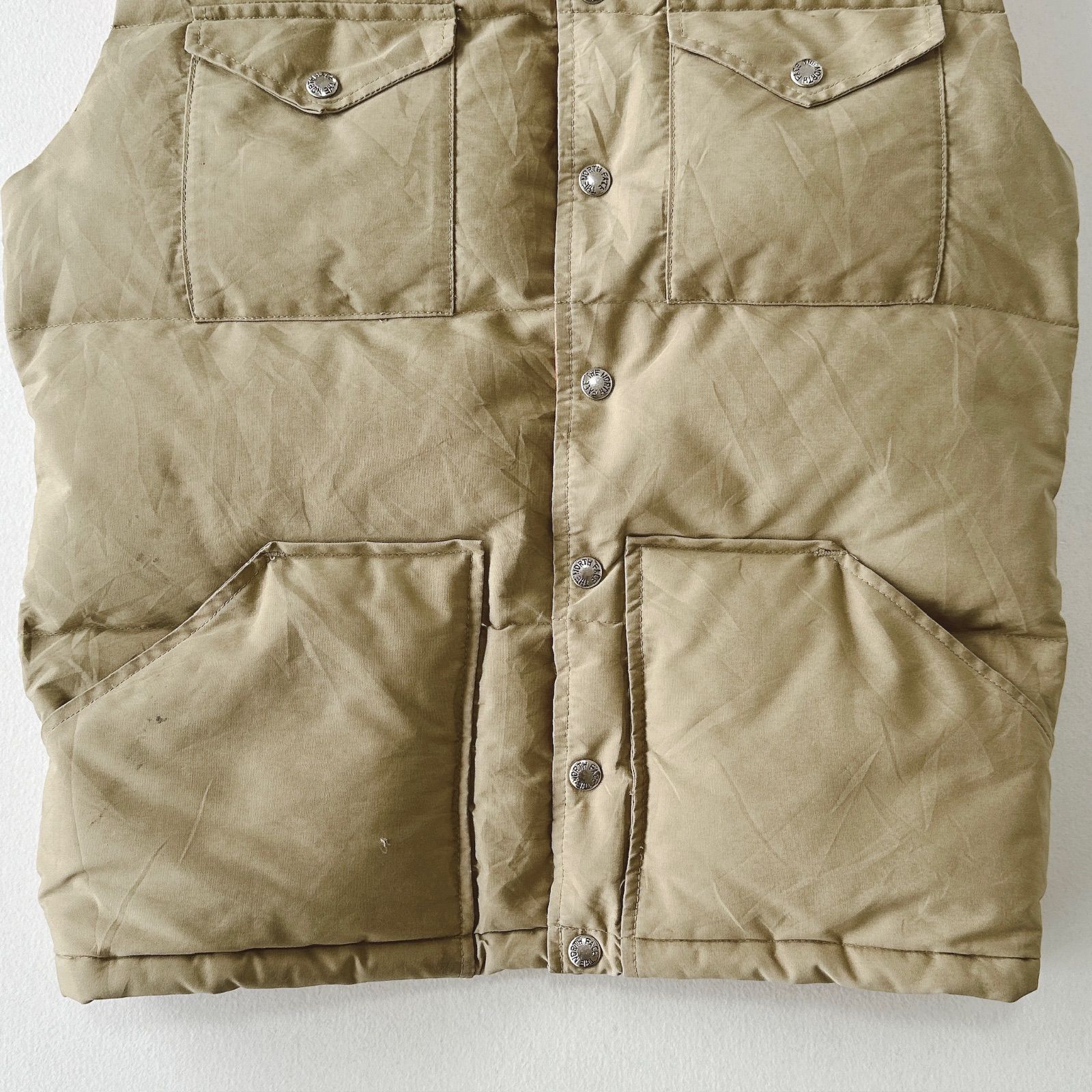 80s USA製 茶タグ ノースフェイス ダウンベスト THE NORTH FACE J2068