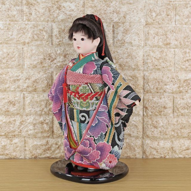 市松人形　正絹　13号 市松人形 13号【名古屋友禅 正絹絞り市松人形MORI1617-NO6】お
