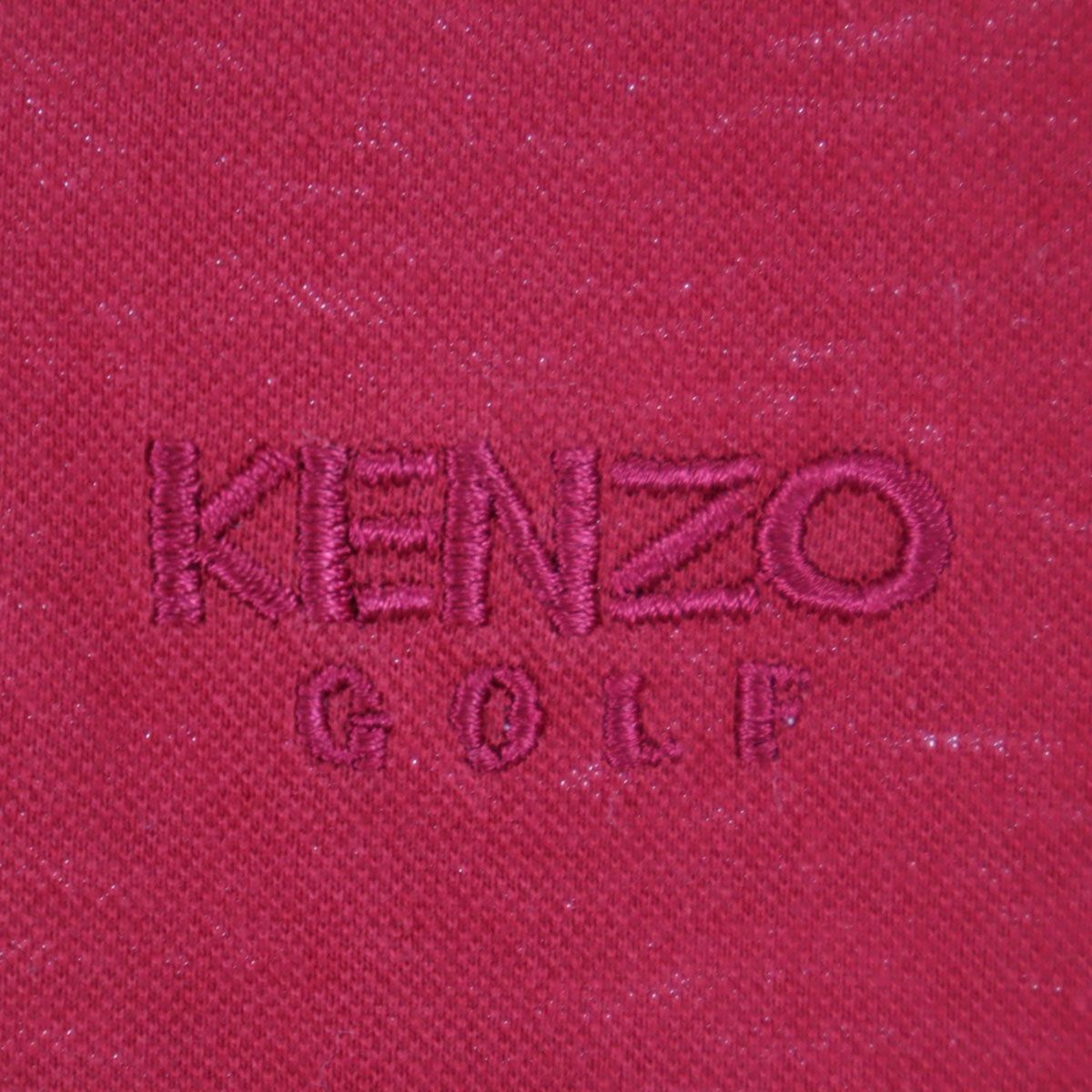 KENZO - 古着 KENZO ケンゾー 90s 日本製 オールド ゴルフ 長袖 ポロシャツ L 赤 GOLF 鹿の子地 レディース KENZO ケンゾー 90s 日本製 オールド ゴルフ 長袖 ポロシャツ L