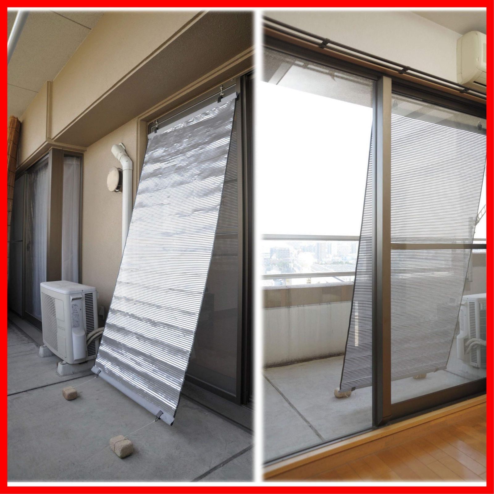 新着商品 UVカット で 表 シルバー ミラー 約90×200cm スクリーン 省エネ オーニング 効果|裏 黒で シェード 目隠し 日除け 遮光 中から外が見える 断熱 アルミ テクノエイム