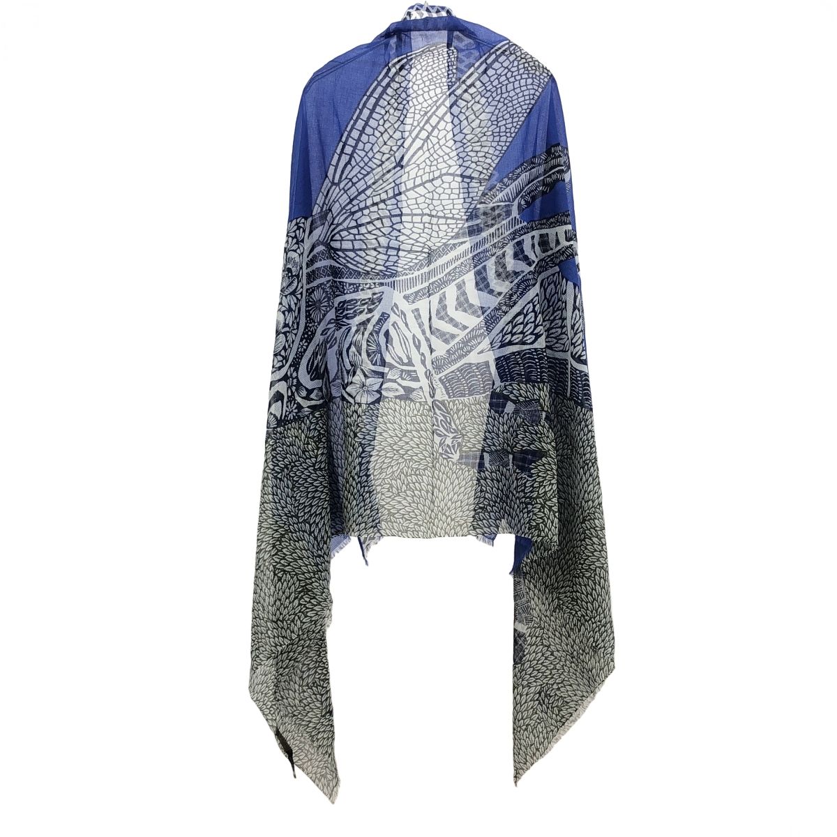 シンプルさが際立つ INOUITOOSH イヌイトゥーシュ 大判ストール 22-01-22-01310 ブルー -