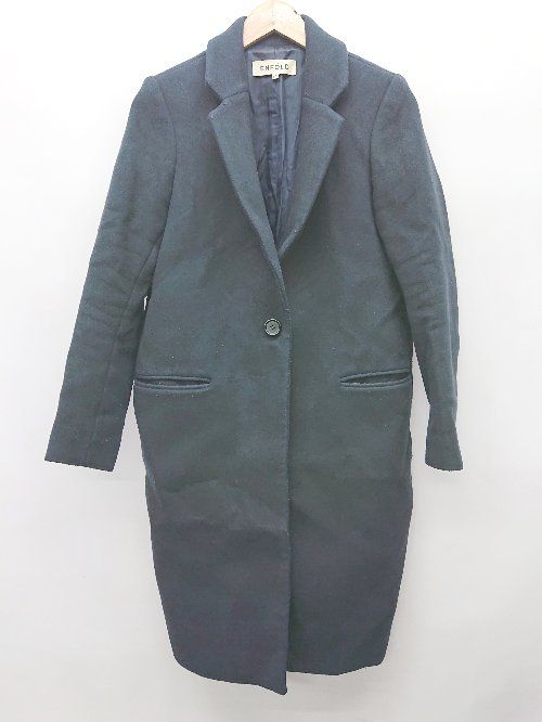 ENFOLD ネイビー ロングコート 38 ENFÖLD ロングコート 38 ネイビー
