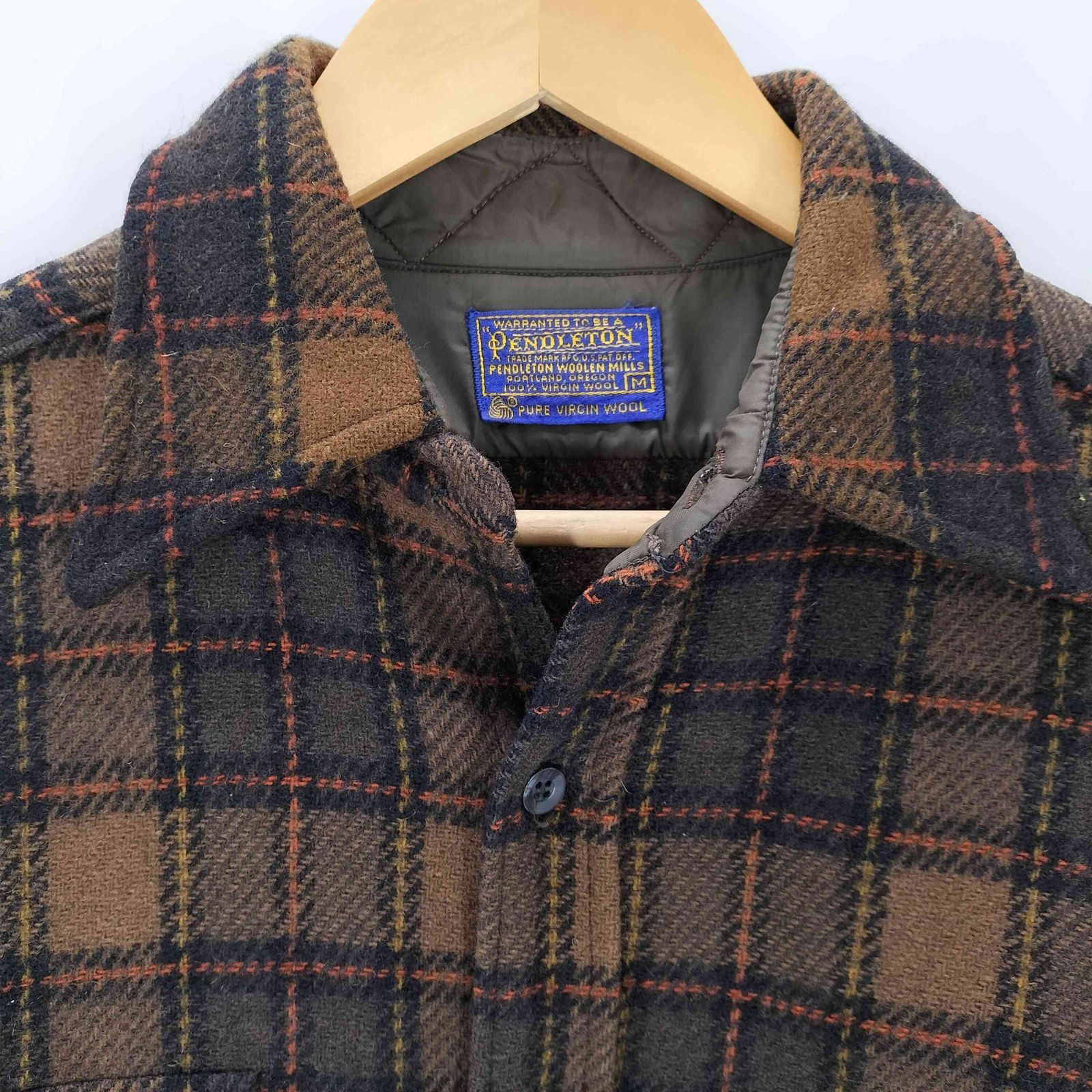 60s ペンドルトン　チェックシャツ　古着　ヴィンテージ ペンドルトン PENDLETON 60S チェック柄 ウールシャツ メンズ