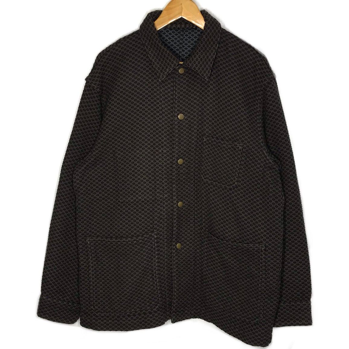 倉吉店】 KUON｜クオン 二重十字刺し子織・カバーオール カバーオール  