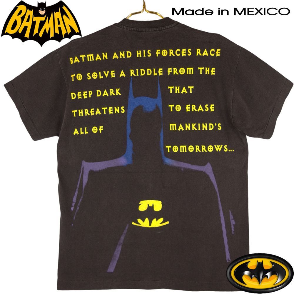 174 BATMAN バットマン Tシャツ 美品 DCコミックス ブラック Lサイズ アメコミ batman アニメ メンズ レディース ユニセックス  悪役 ダークヒーロー 半袖 フェス ミュージックT ムービーT バンドT 映画T レア 稀少 メキシコ製 - メルカリ