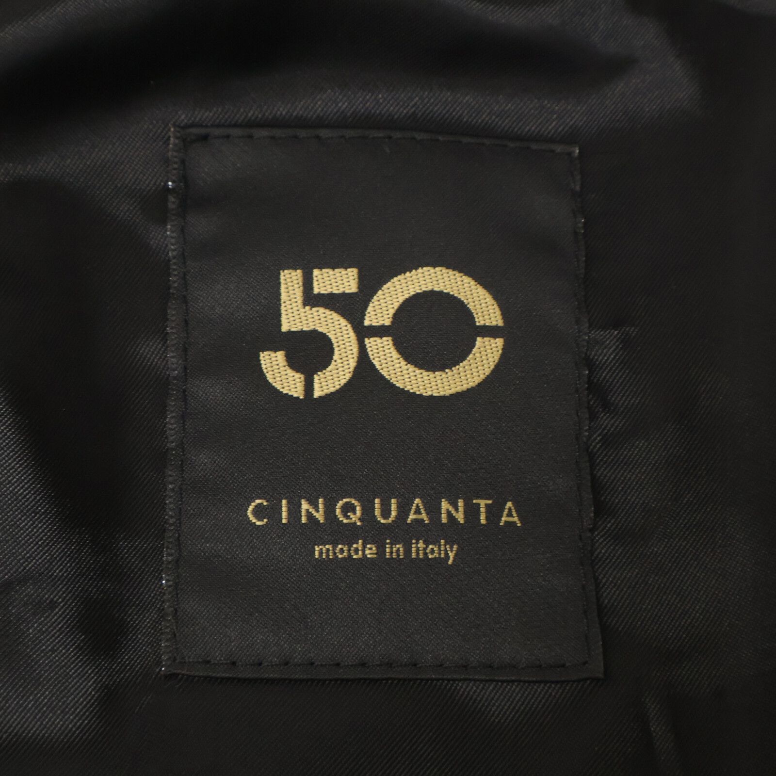 Cinquanta チンクアンタ H-502/1 ﾌﾞﾗｯｸ ｽｴｰﾄﾞ ｼﾝｸﾞﾙﾗｲﾀﾞｰｽｼﾞｬｹｯﾄ 48  