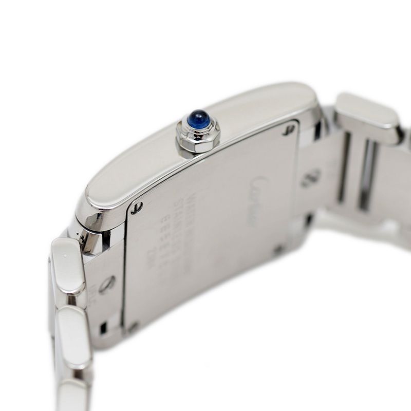 カルティエ タンクフランセーズSM レディース 白文字盤 SS クォーツ  