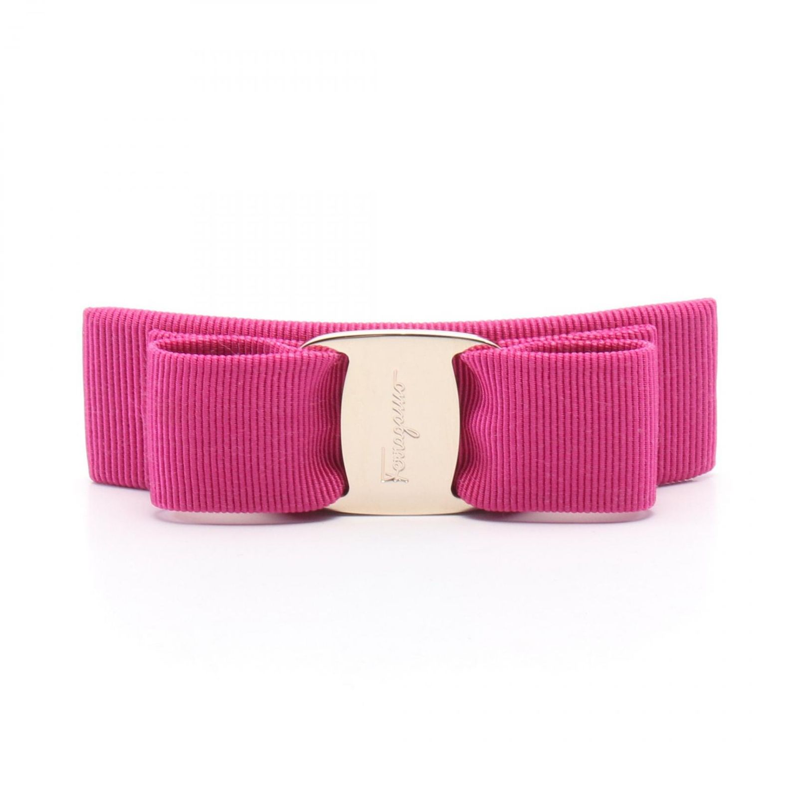 サルヴァトーレフェラガモ Salvatore Ferragamo バレッタ ヴァラリボン 781291342019116 ピンク GP ゴールドメッキ バレッタ レディース