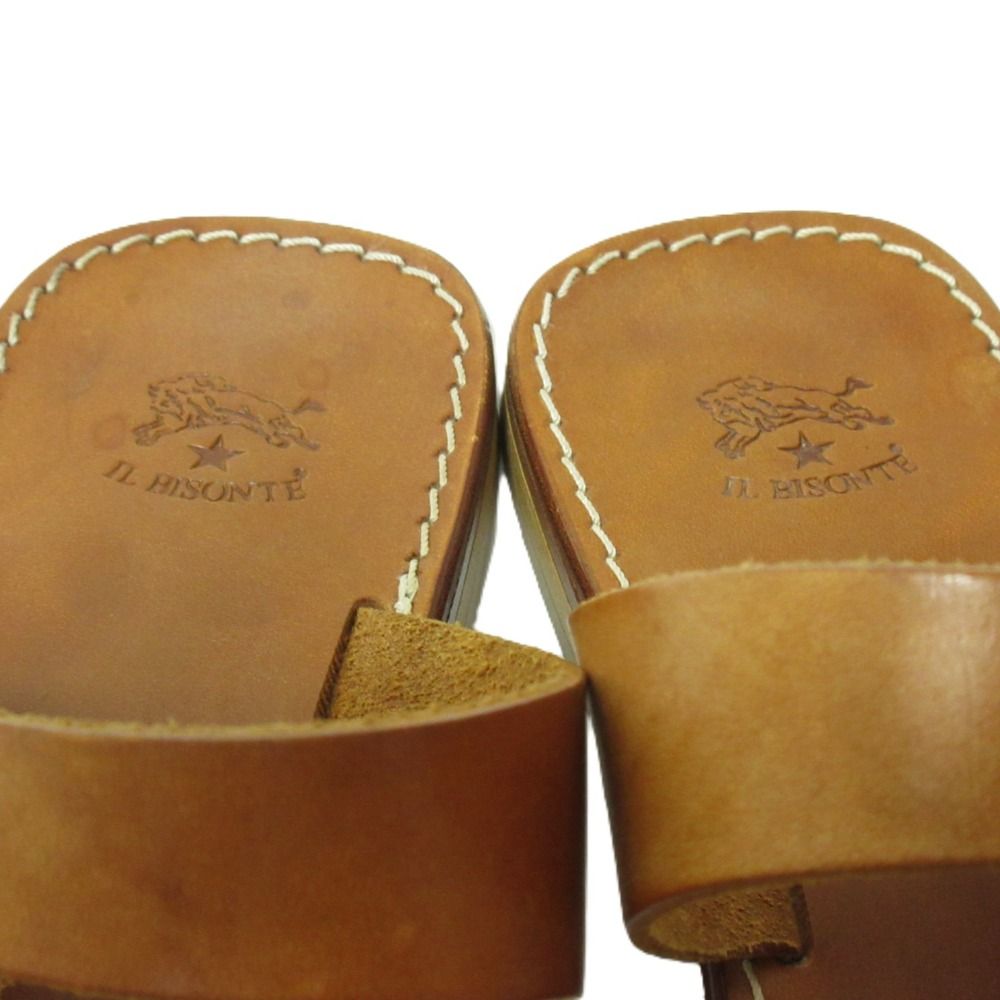美品 IL BISONTE イルビゾンテ レザーベルト サムループ トング