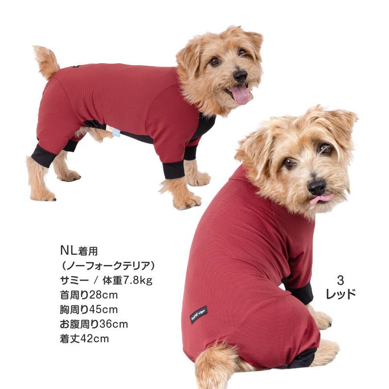 【新品】『D2Sサイズ』伸びて 着せやすい ドッグプレイ(R) 接触冷感 ストレッチ ハニカム ラッシュガード ダックス 小型犬用