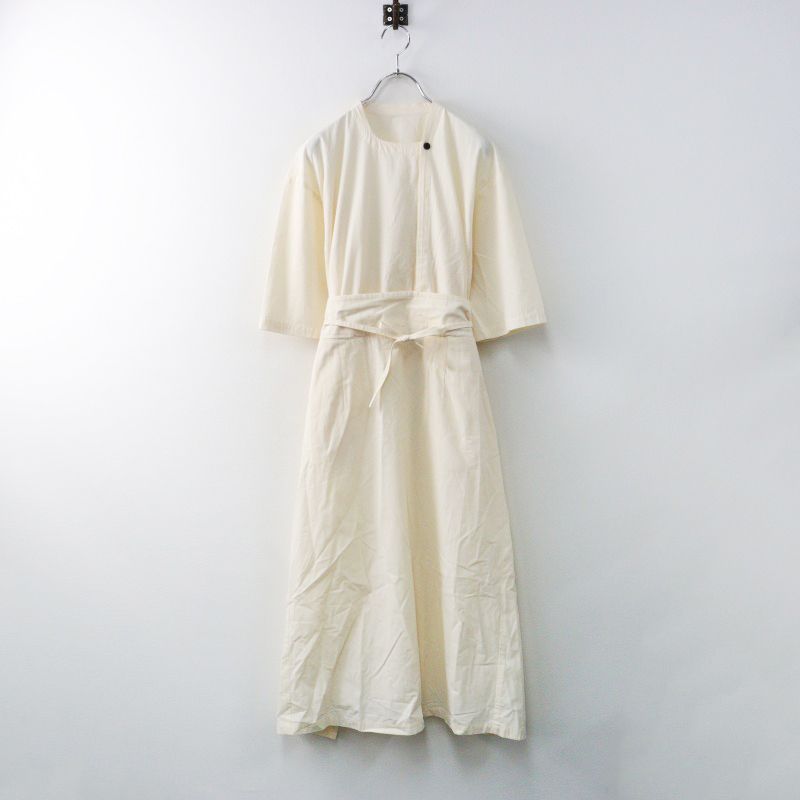 ザヒノキ THE HINOKI コットンボイルパラシュートクロス エプロンドレス 1|アイボリー フ ワンピース 2400014447156