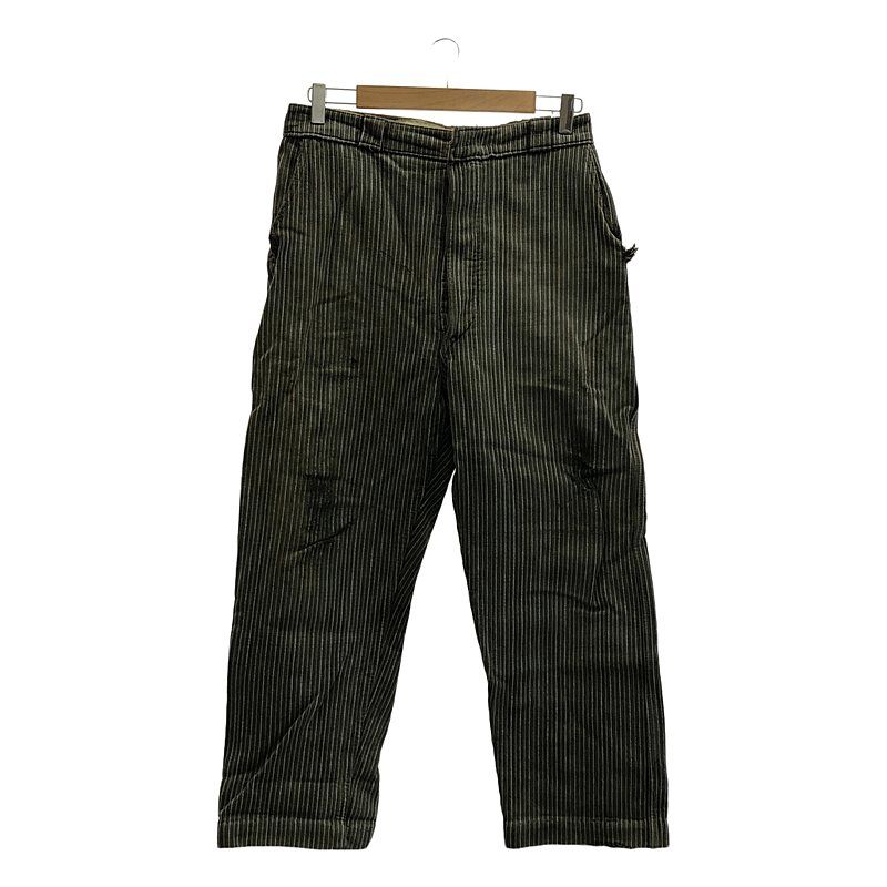 メンズ 30s 40s フレンチ ストライプ ワークパンツ