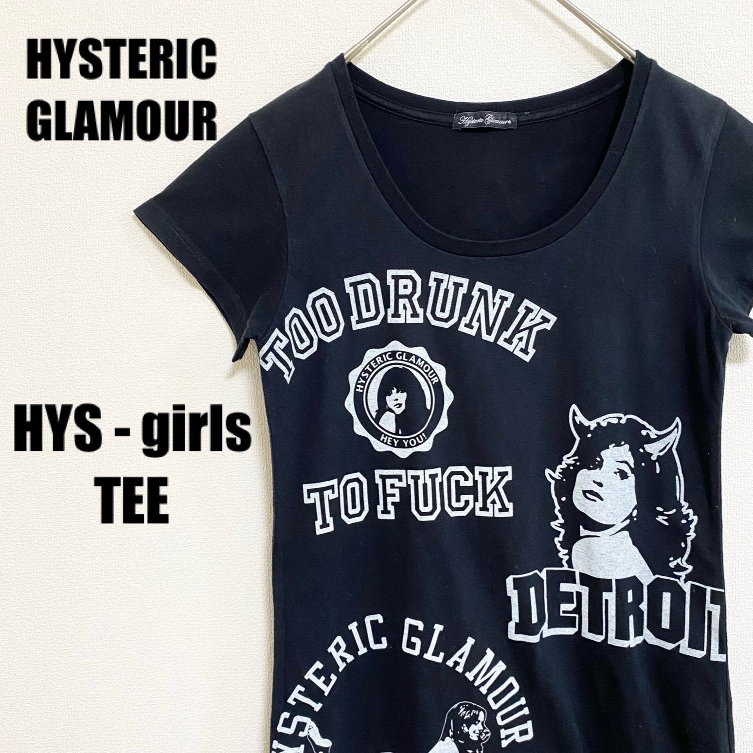 ヒステリックグラマー Tシャツ HYSTERIC GLAMOUR TEE 黒 ブラック 