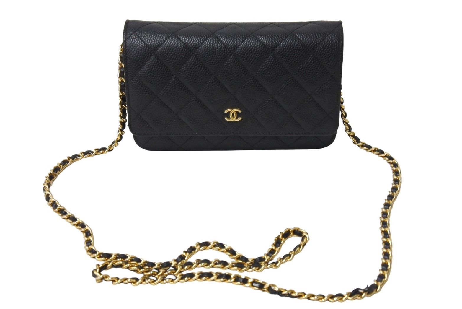 極美品 CHANEL シャネル マトラッセ チェーンウォレット ショルダーバッグ 22番台 キャビアスキン ブラック ゴールド 中古  67306|mercariメルカリ官方指定廠商|Bibian比比昂代買代購