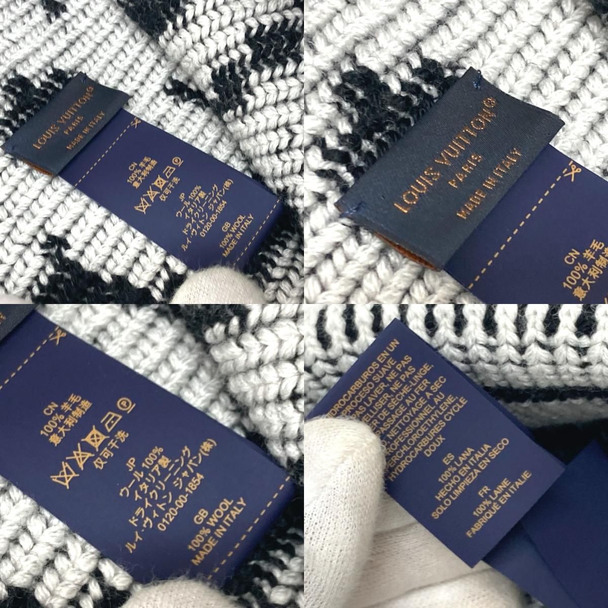 LOUIS VUITTON ルイヴィトン ニット帽 ボネ・リブ フラワー モノグラム