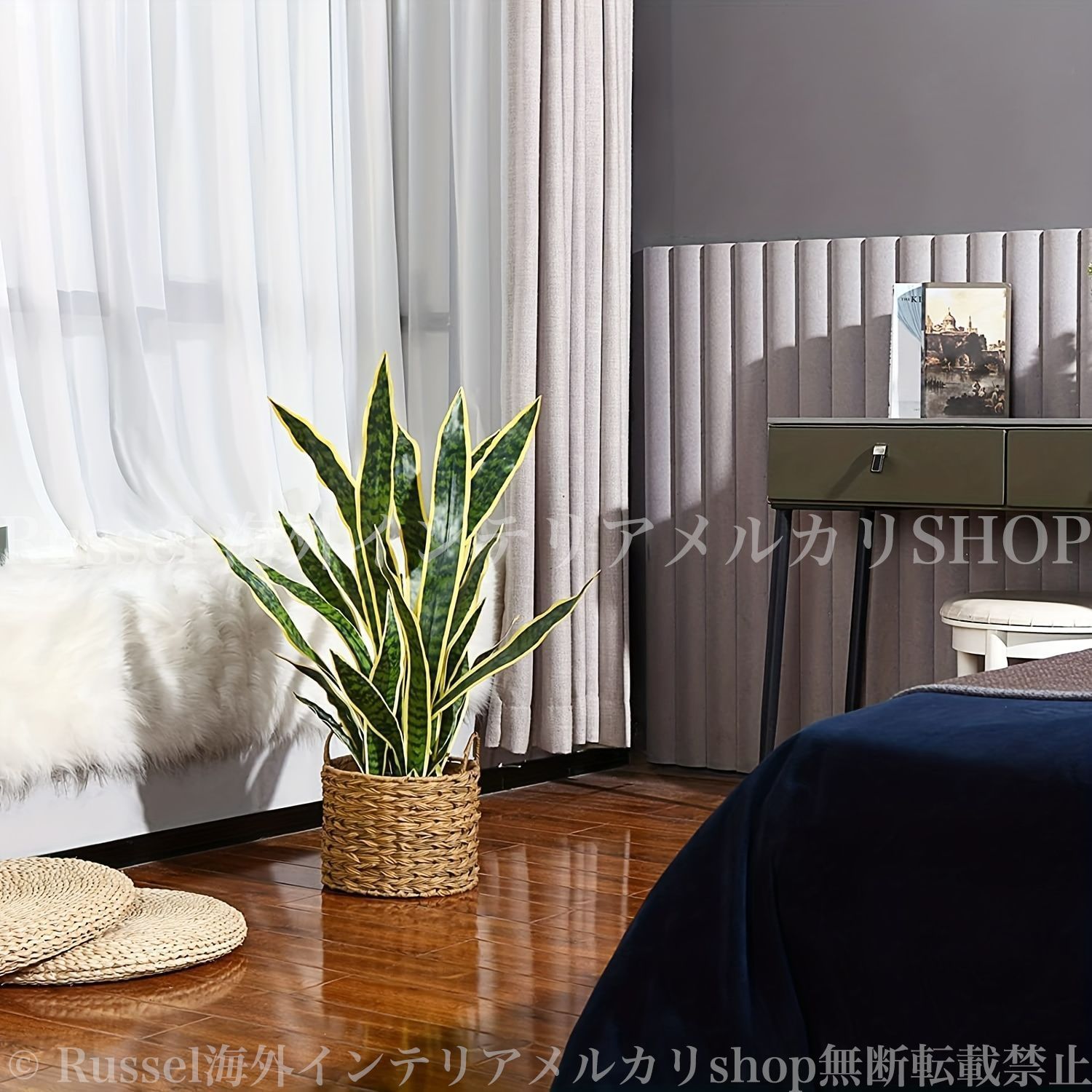 フェイクプラント 観葉植物 サンセベリア 人工植物 グリーン 癒し リラックス 玄関 庭 リビング ダイニング 室内 屋外 インテリア 4-7