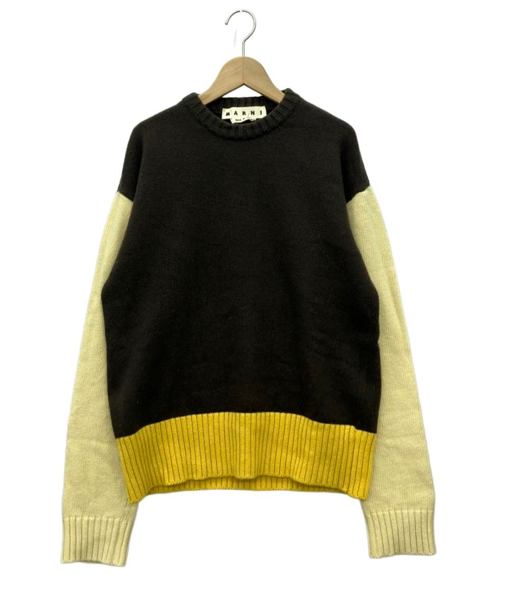 MARNI ニット セーター ブラック ツイスト クルーネック セーター