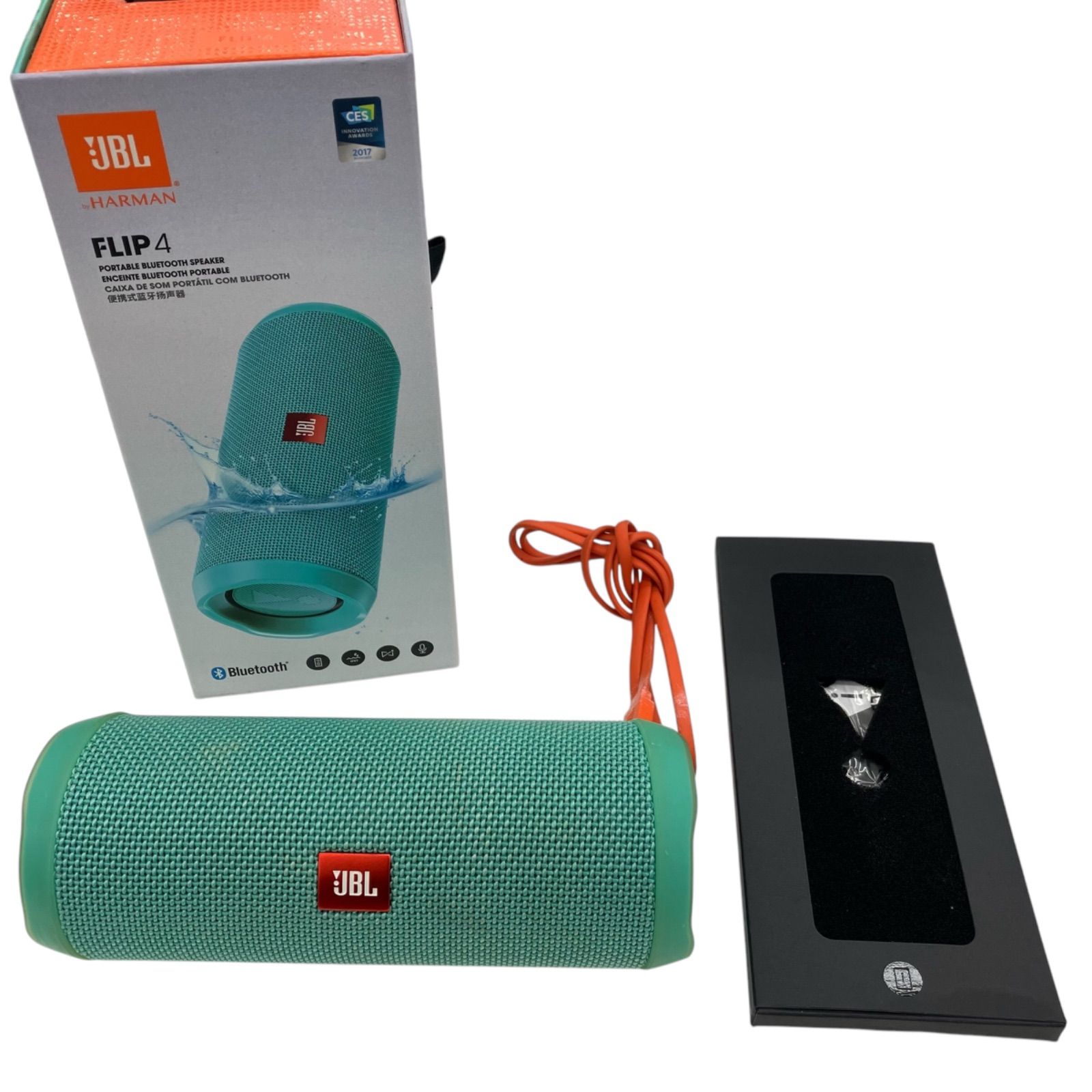 【美品】 JBL ジェイビーエル Bluetoothスピーカー FLIP4 箱付 美品】 JBL ジェイビーエル Bluetoothスピーカー FLIP4 箱付