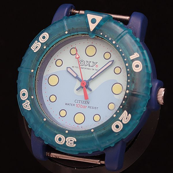 シチズン　腕時計 稼働 良品 シチズン OXY 6038-L07500KA QZ マルチカラー文字盤