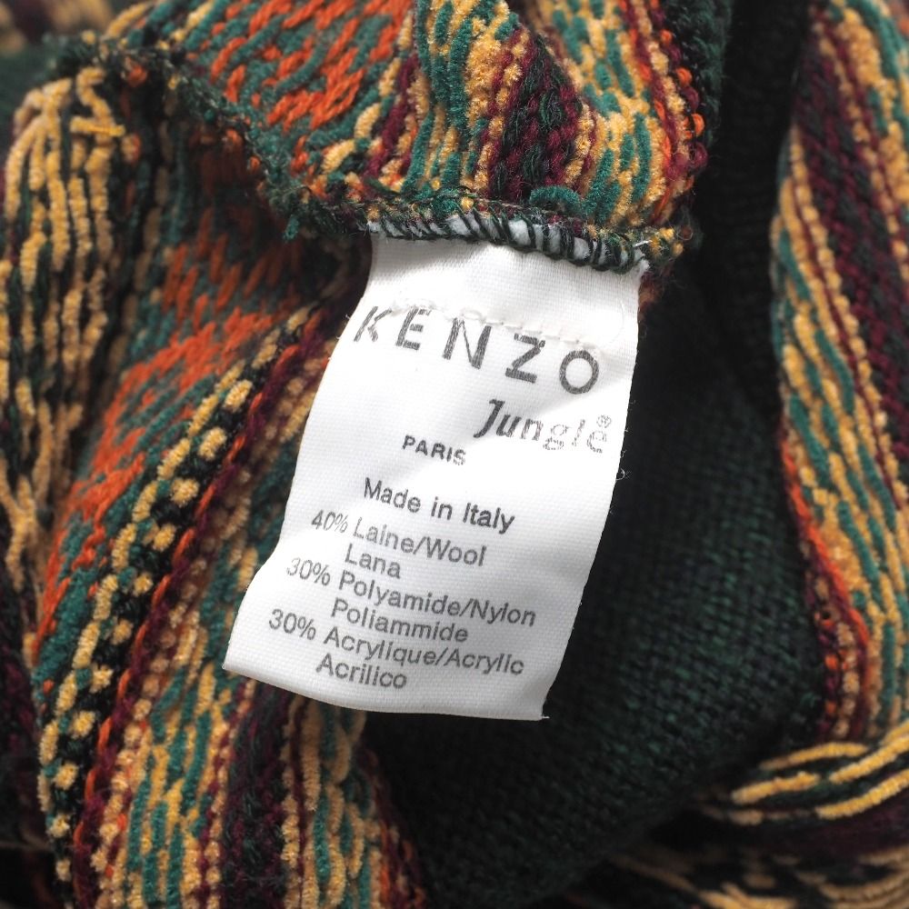 KENZO - ■美品■KENZO ケンゾー ヴィンテージ KENZO JUNGLE  カーディガン サイズM ジャングル ニット フェアアイル柄 クルーネック フランス製 ブランド古着【中古】20250522/RA4857 □美品□KENZO ケンゾー ヴィンテージ KENZO JUNGLE