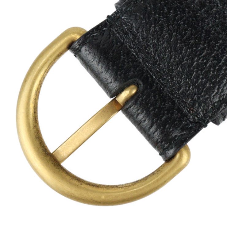 GUCCI グッチ ベルト ベルト 573325 レザー ブラック ゴールド金具 D
