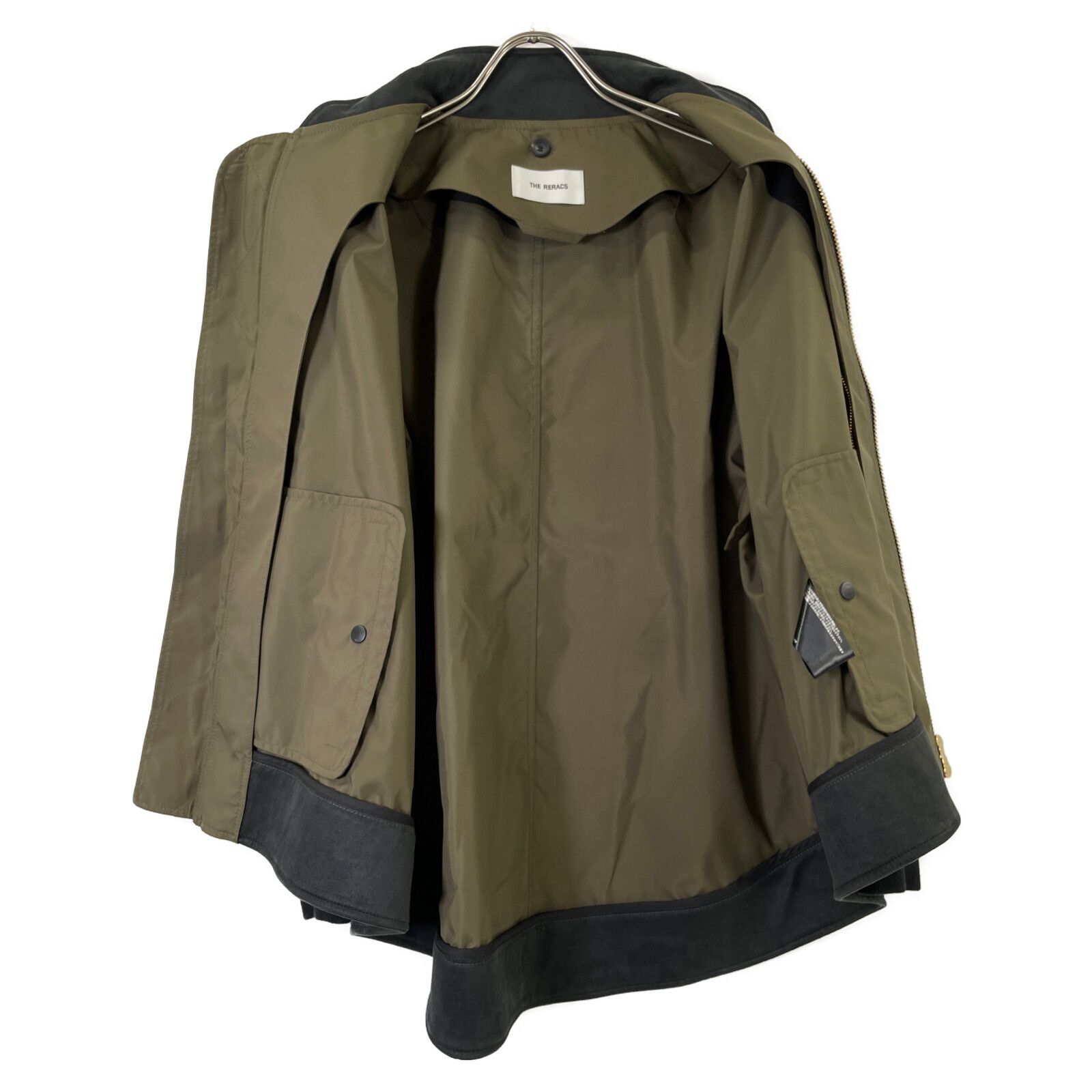 THE RERACS ザ・リラクス 22AW ｶｰｷ ﾐﾘﾀﾘｰﾌﾞﾙｿﾞﾝｼﾞｯﾌﾟｱｯﾌﾟｼﾞｬｹｯﾄ