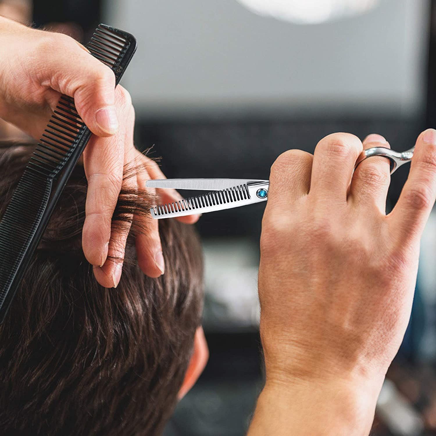 メルカリShops - 15% ヘアカット すき率10% ハサミ 毛量調整に 美容師 散髪ばさみ 初心者