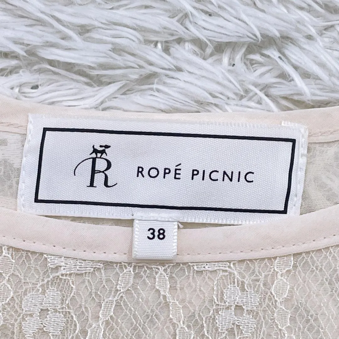 16964】美品 ROPEPICNIC ワンピース 38 Mサイズ相当 ネイビー 良品