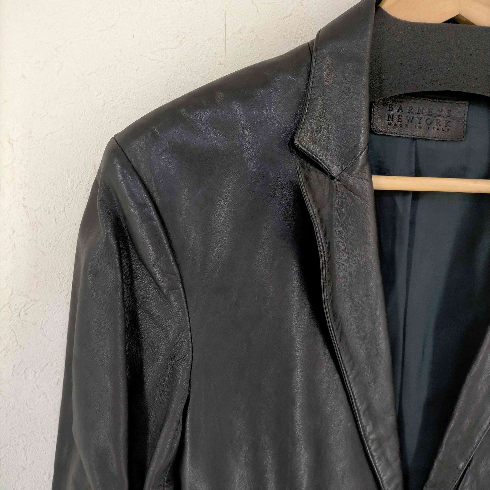 バーニーズニューヨーク BARNEYS NEWYORK レザーテーラードジャケット