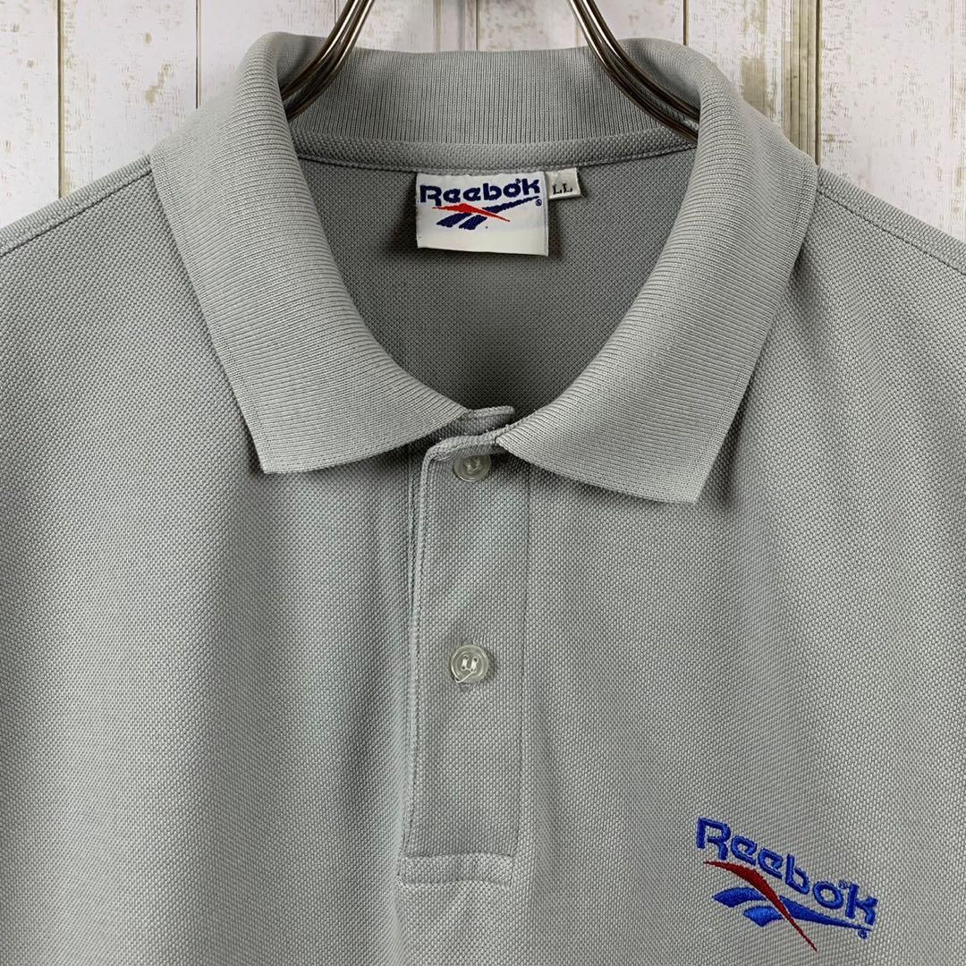 OLD Reabok 90s リーボック ロゴ 刺繍 長袖 ポロシャツ LL - メルカリ
