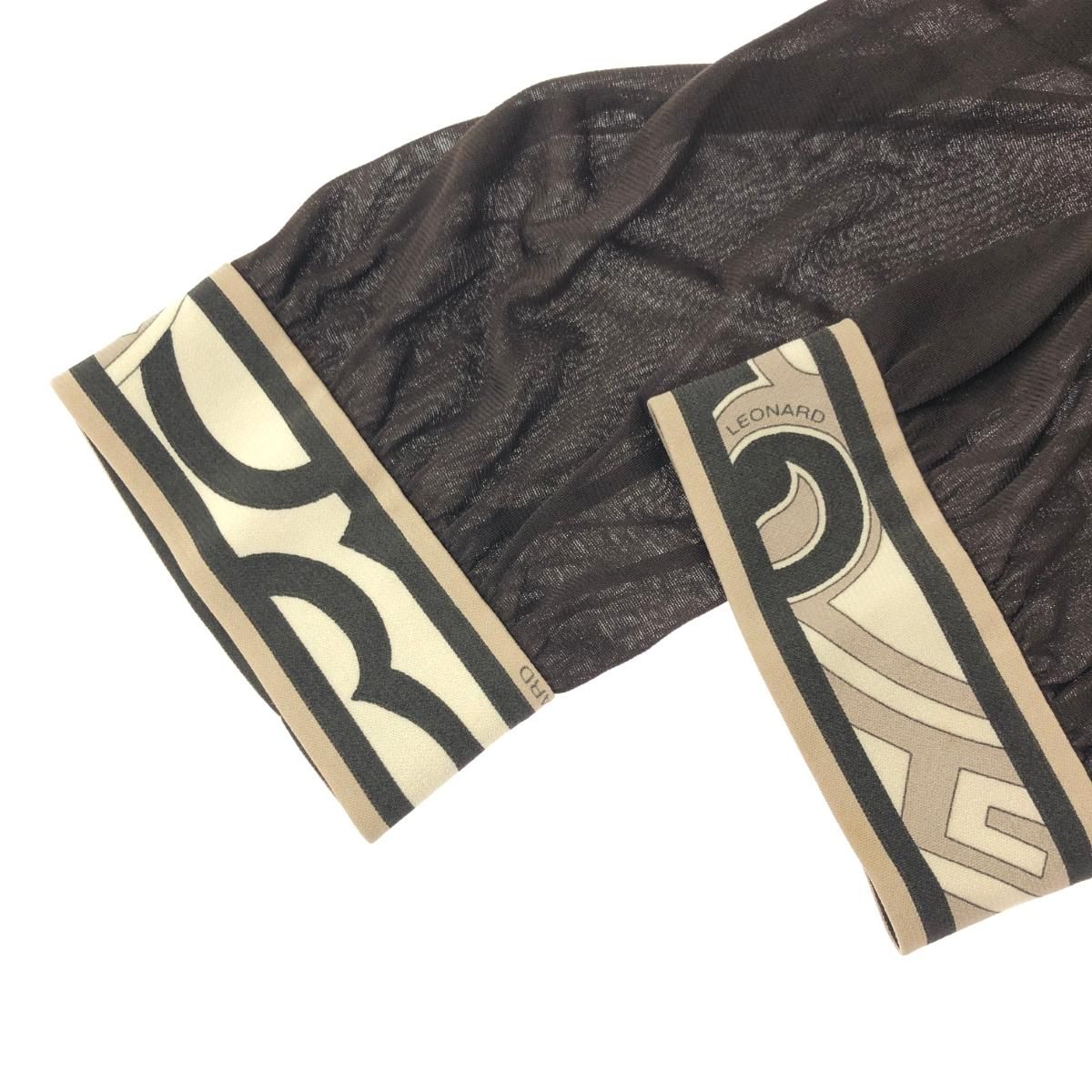 良好 LEONARD レオナール チュニック ワンピース サイズ:38 ベージュ  