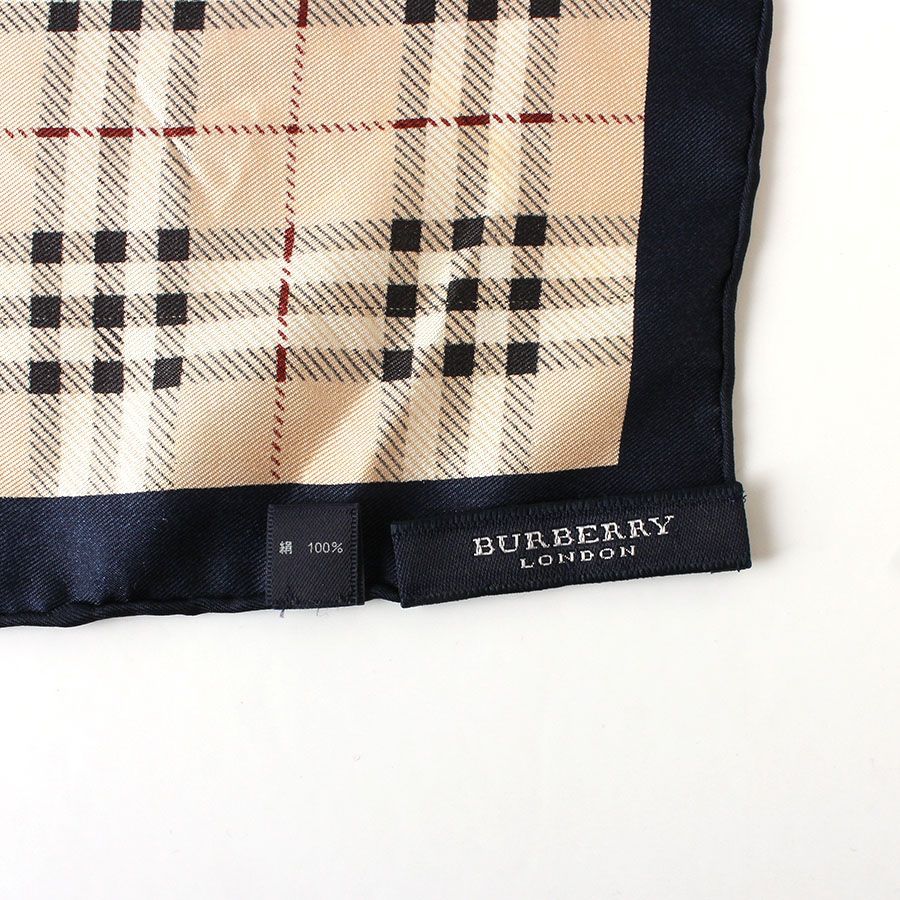 【新品】Burberry バーバリー　スカーフ　シルク100% ノバチェック 新品未使用】Burberry バーバリー スカーフ シルク100% チェック