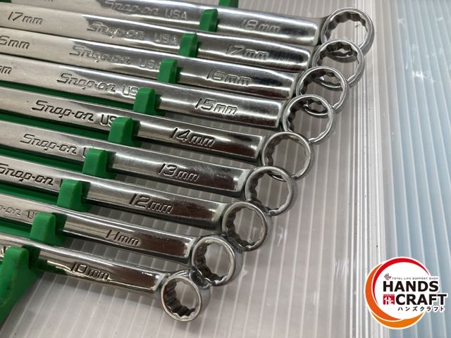 品 スナップオン コンビネーションレンチ 10~18mm SOEXMI Snap-on マックツールのレンチラック付き