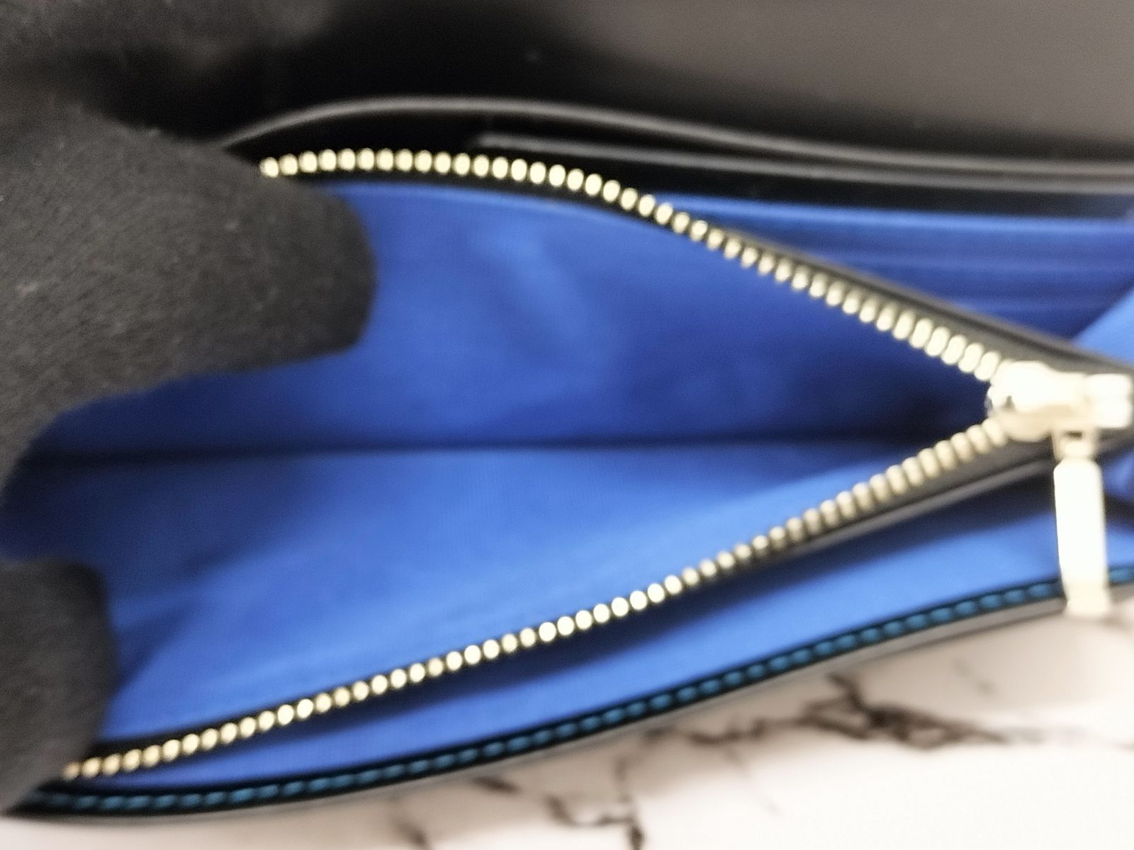 【美品】LANVIN en Bleu ランバンオンブルー  長財布 ブラック