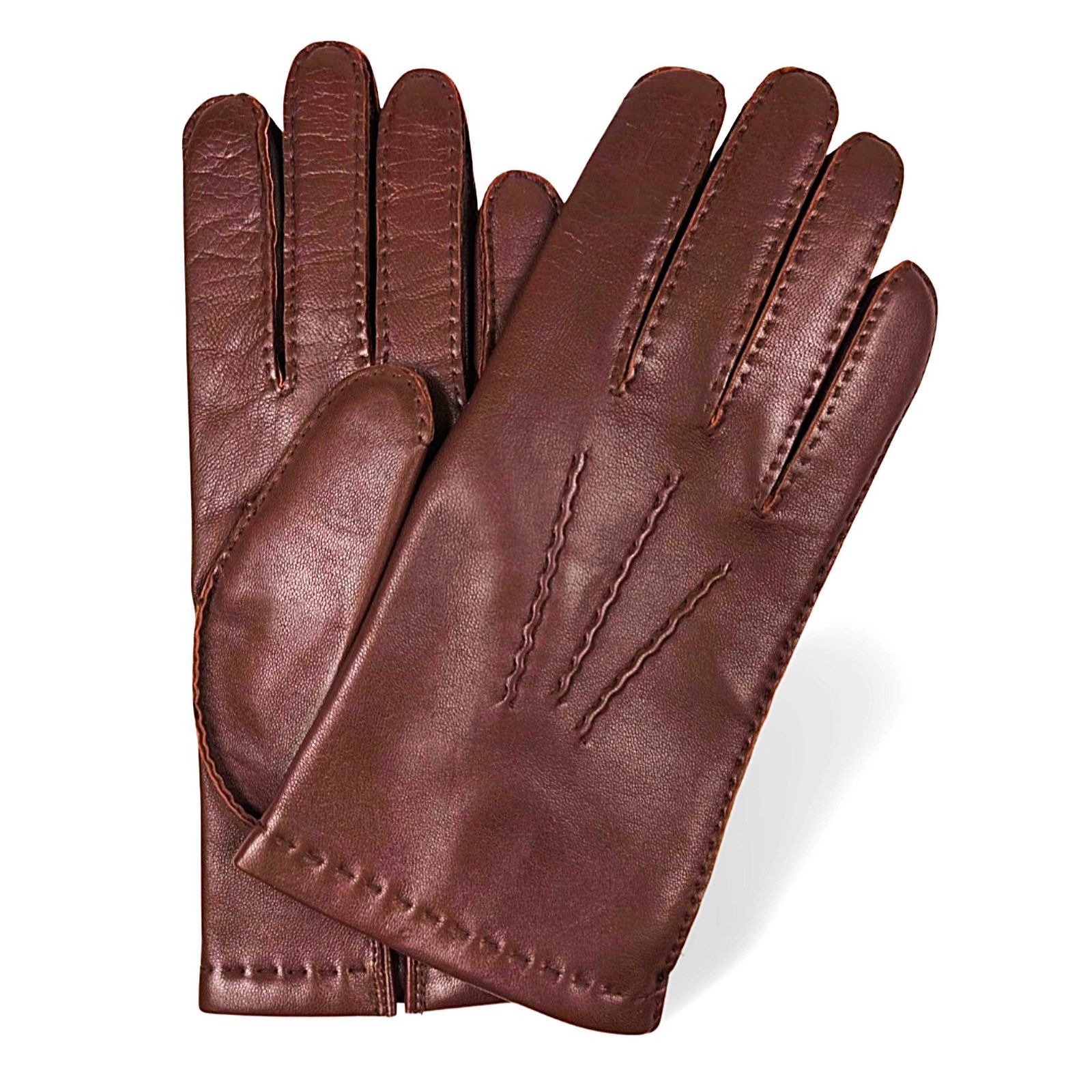 デンツ DENTS ヘアシープ×カシミアライニンググローブ ハンドソーン 手袋 ブラウン サイズ8 Mサイズ相当