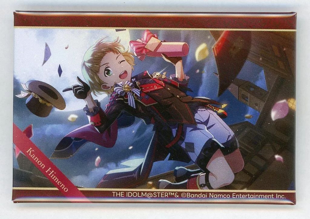 中古】バッジ・ビンズ 姫野かのん スクエア缶バッジ 「くじ引き堂