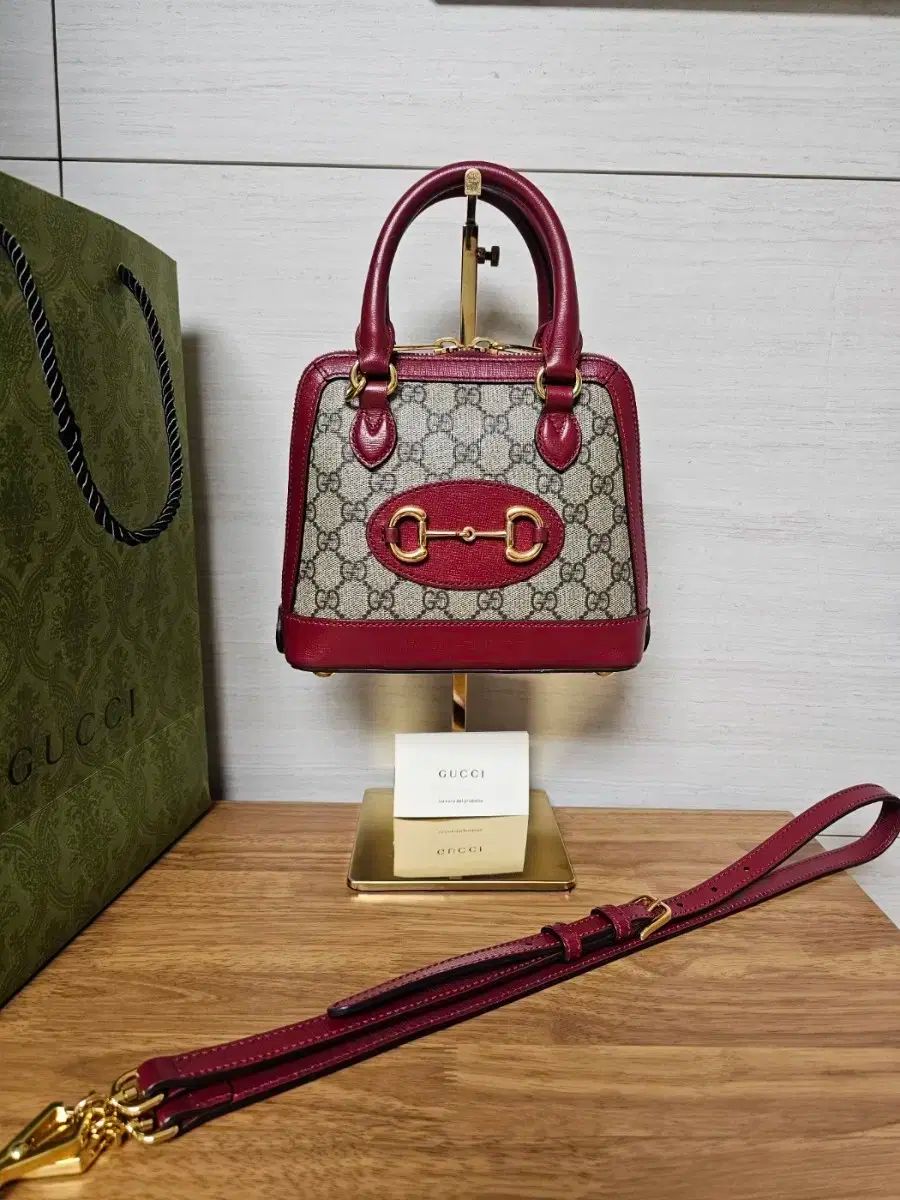 GUCCI(グッチ) ホースビット 1955 トップハンドルバッグ ミニ 赤 640716 - メルカリ