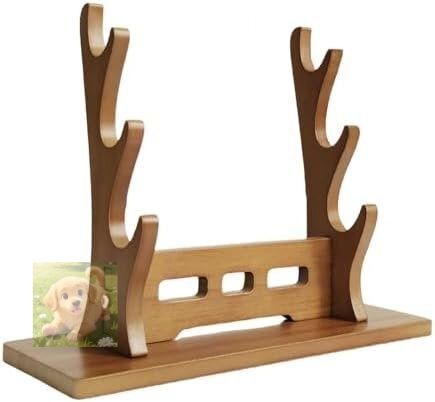 刀掛け 壁刀掛け 木製 日本刀 木刀 模造刀置き 組み立て簡単