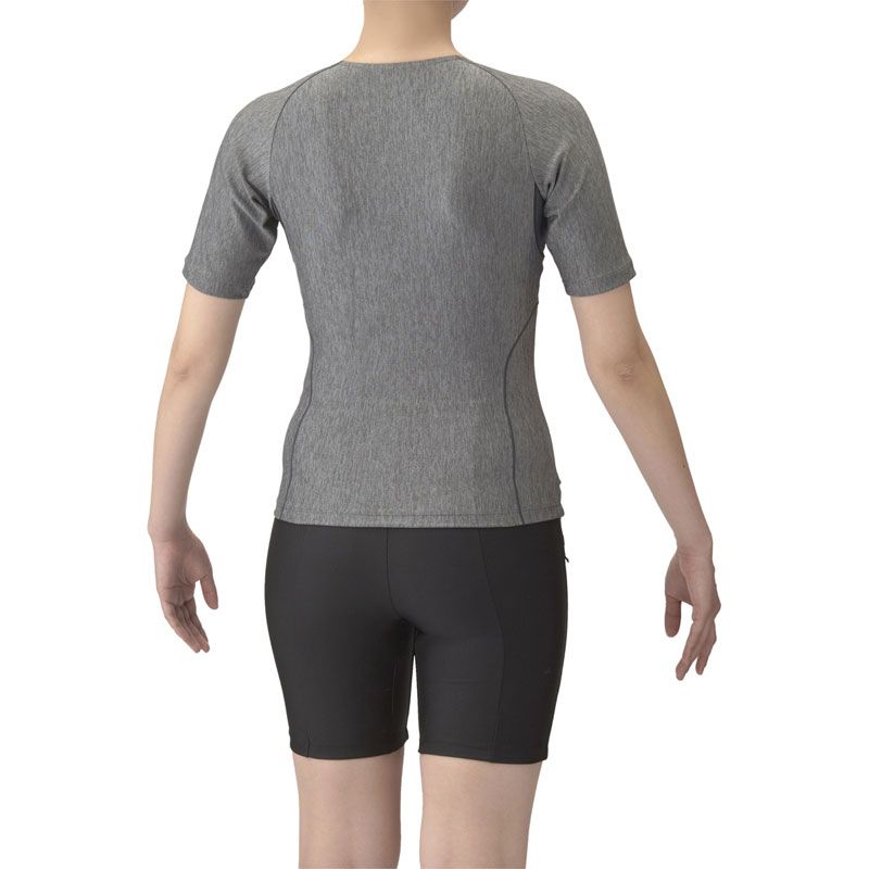 アリーナ ARENA フィットネスセパレーツ カバーバック ミドルレッグ 差し込みパッド 水泳 フィットネス AS5SWF44L GYBK グレーxブラック