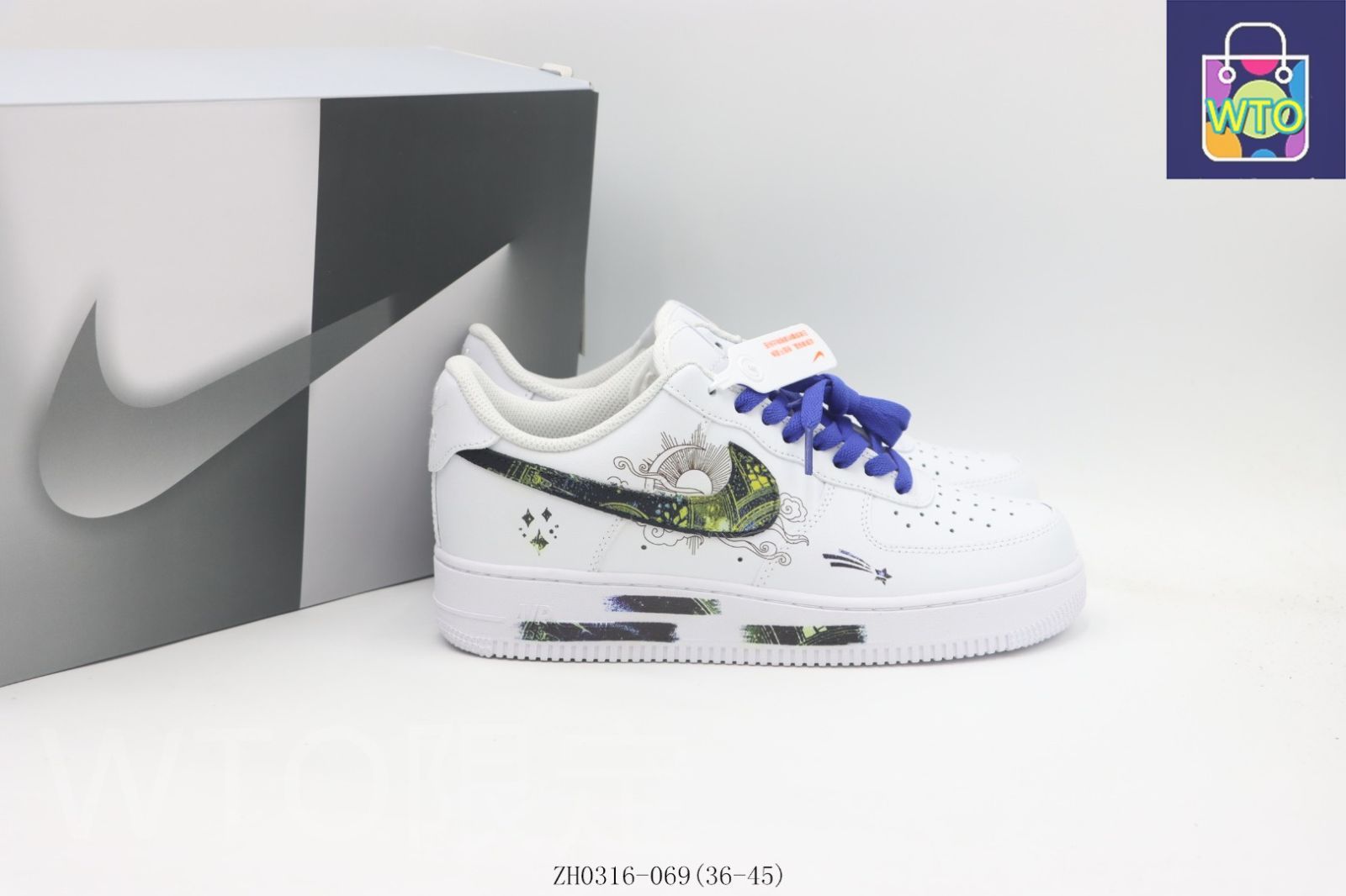 今日WTO】Nike ナイキ スケートシューズ ホワイトブラックブルー