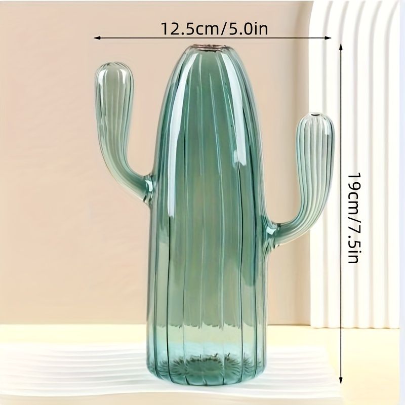 手吹きガラス製サボテンの花瓶3点セット、創造的な卓上装飾花瓶、パーソナライズされたハイドロポニックフラワーベース、アロマセラピーボトルの装飾、ハロウィーン、クリスマス、ホー