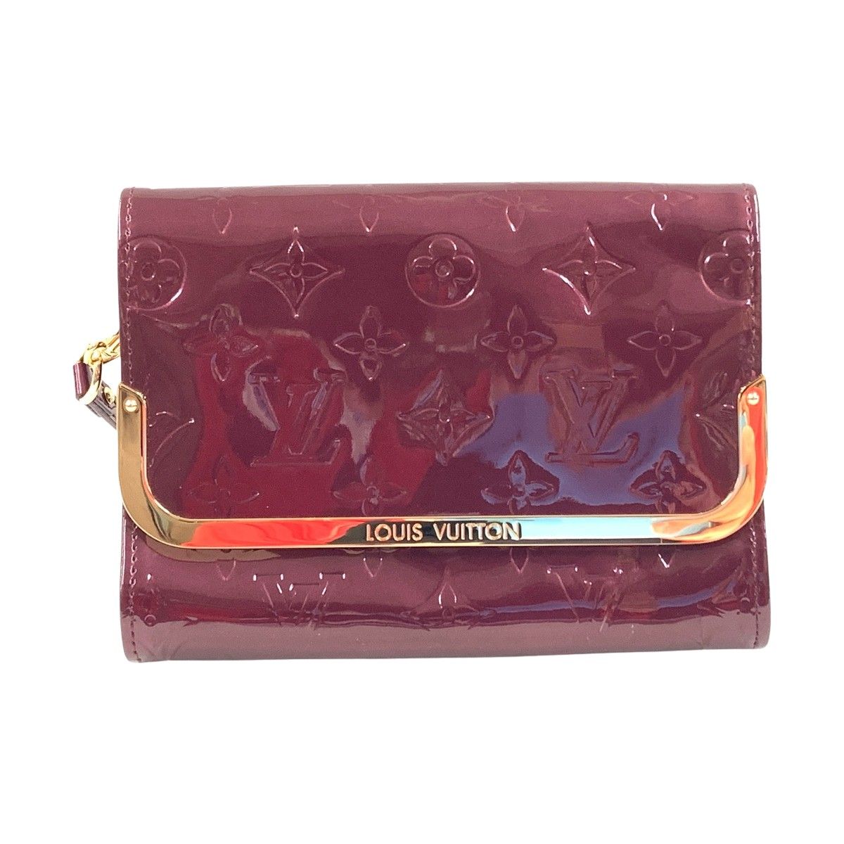 〇〇LOUIS VUITTON ルイヴィトン モノグラム ヴェルニ ロスモアPM ルージュフォーヴィスト ショルダーバッグ M91547 ワインレッド