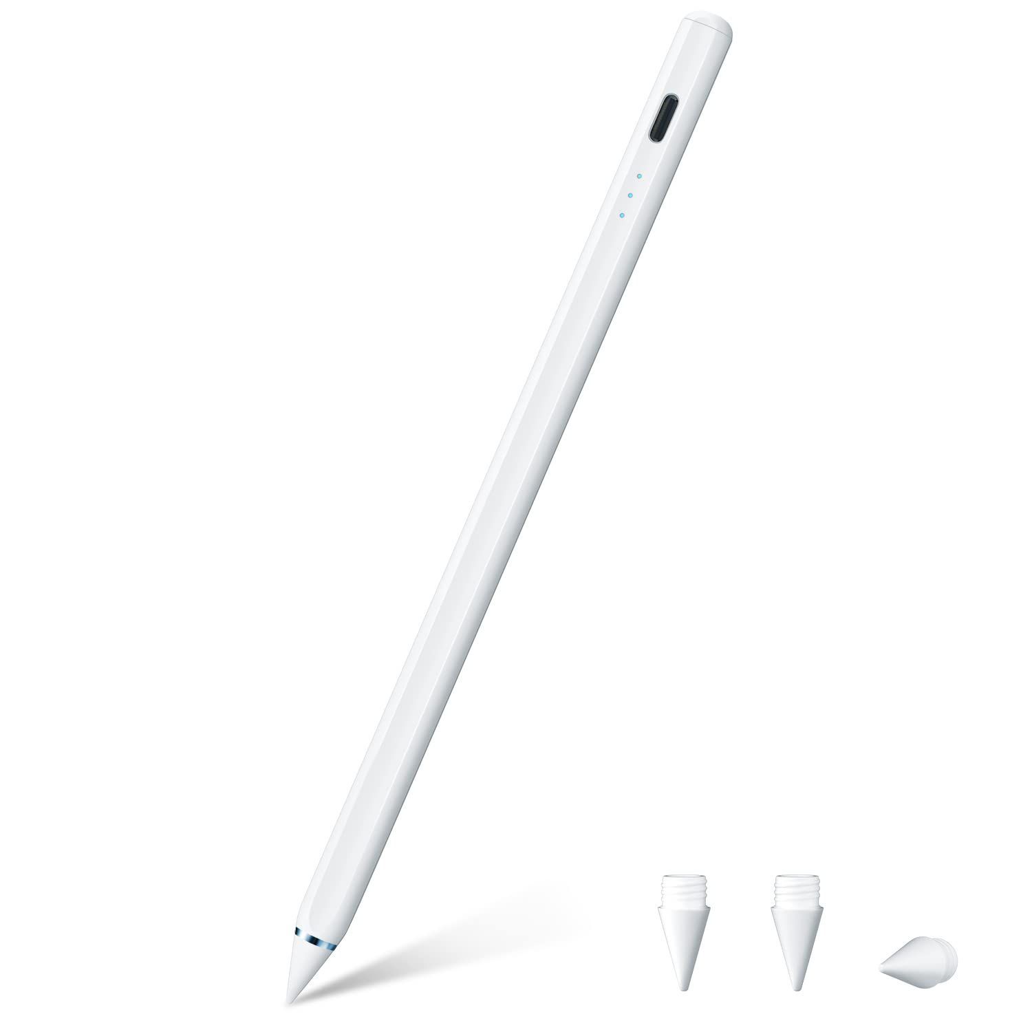 【2024年新登場 タッチペン】iPad ペン スタイラスペン タブレット 急速充電 極細 アップルペンシル互換ペン あいぱっと ペン USBtype-c充電式 耐摩 傾き感知/誤作動防止/磁気吸着対応 三つ交換
